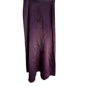 Vtg Purple‎ Maxi Skirt Whimsigoth Witchy Satin Vamp Sexy Formal Women 9/10